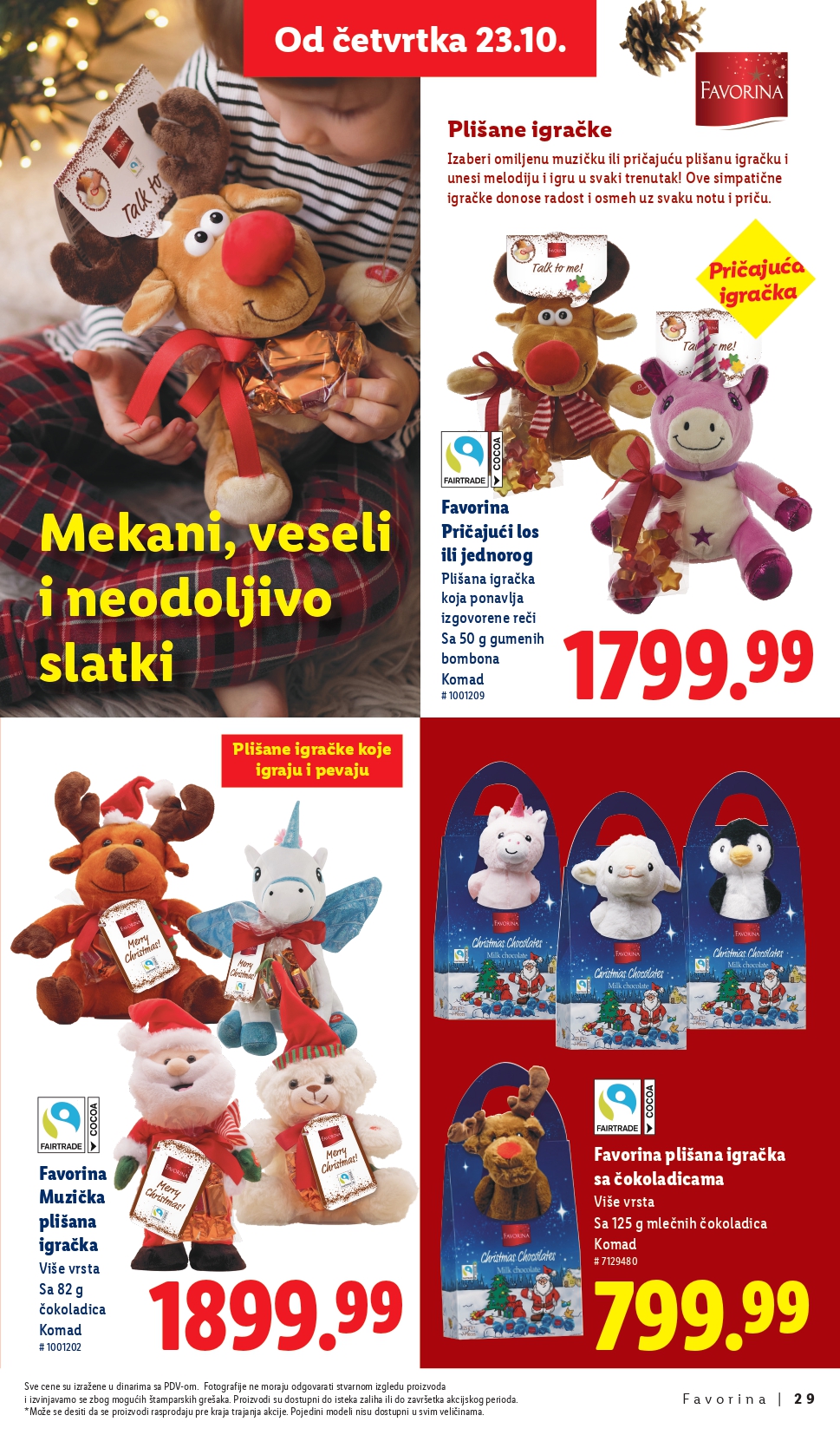 Lidl katalog – Favorina slatkiši, praznična ponuda i popusti od 23.10.2025.