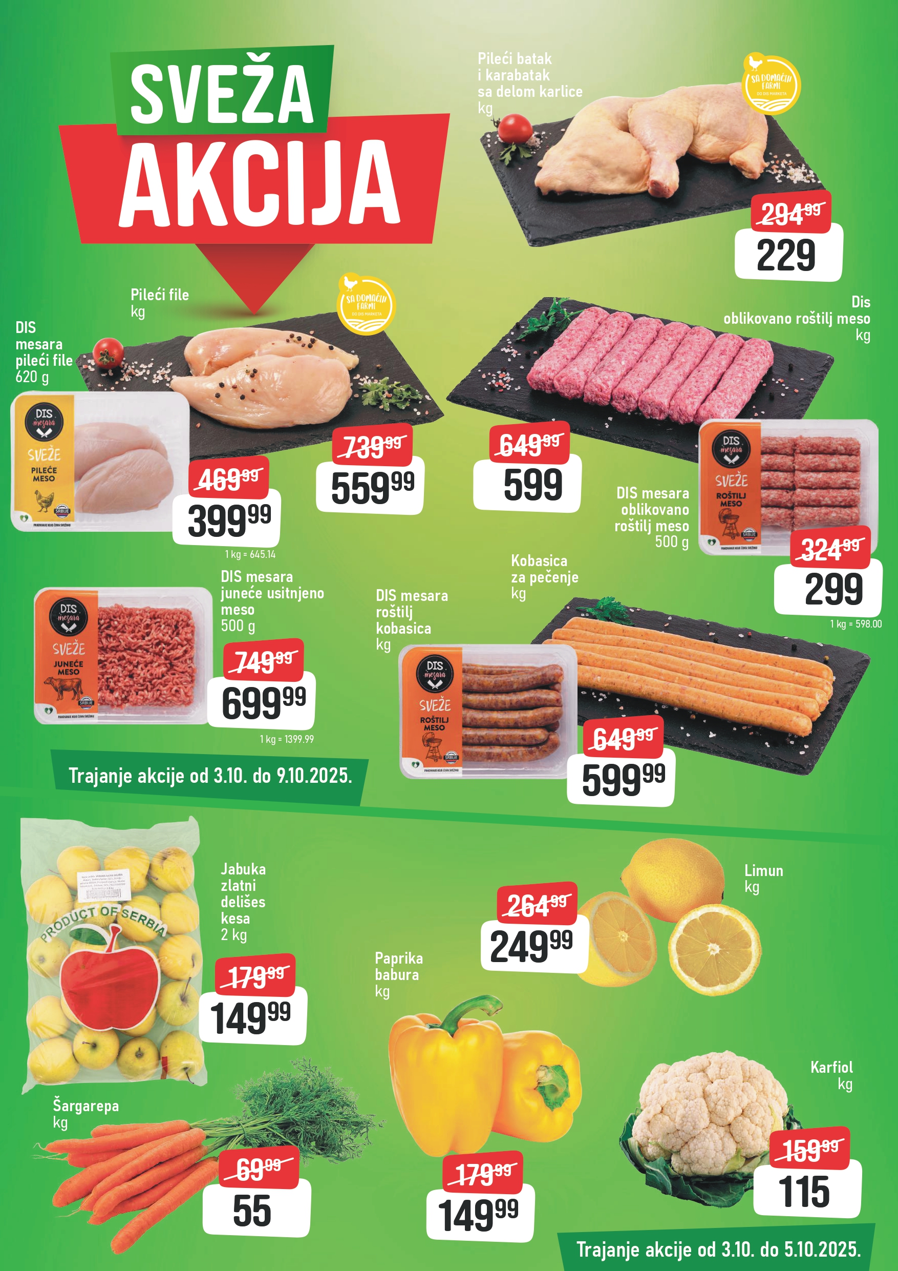 Dis SVEŽA AKCIJA 3-5.10.2025.