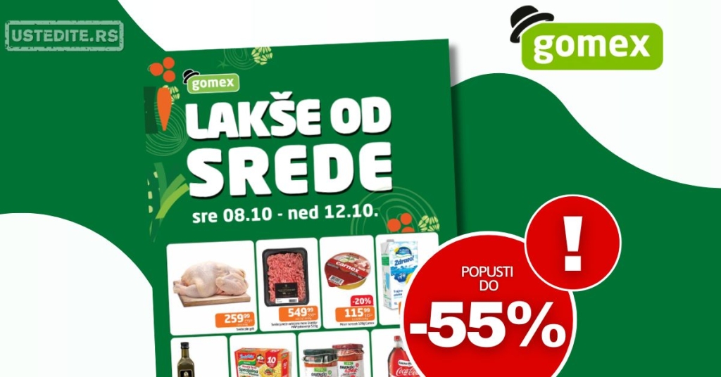 Gomex katalog LAKŠE OD SREDE 8-12.10.2025.