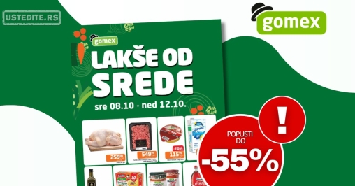 Gomex katalog LAKŠE OD SREDE 8-12.10.2025.