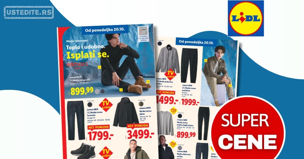 Lidl ODEĆA Toplo i udobno 20-22.10.2025.