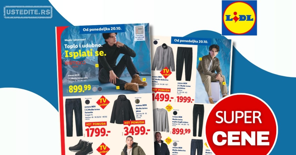 Lidl ODEĆA Toplo i udobno 20-22.10.2025.