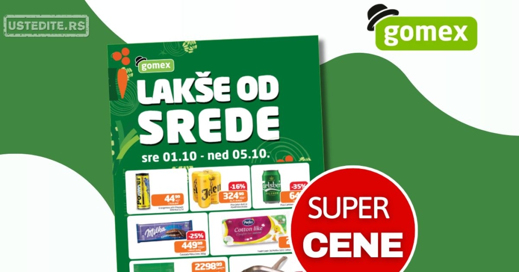 Gomex katalog LAKŠE OD SREDE 1-5.10.2025.