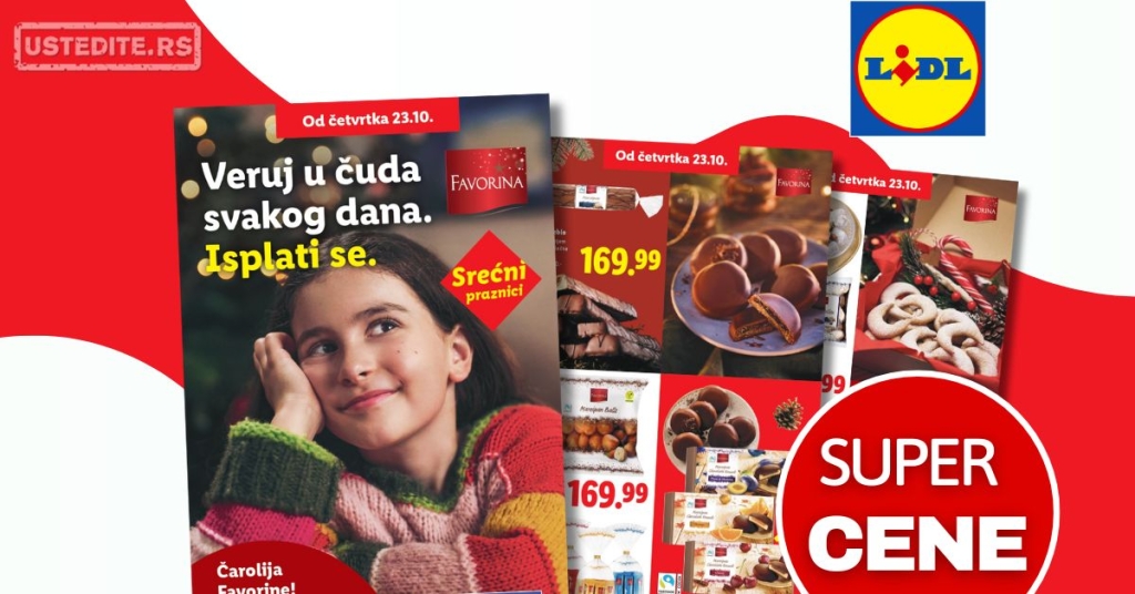 Lidl katalog – Favorina slatkiši, praznična ponuda i popusti od 23.10.2025.