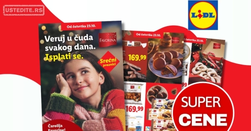 Lidl katalog – Favorina slatkiši, praznična ponuda i popusti od 23.10.2025.