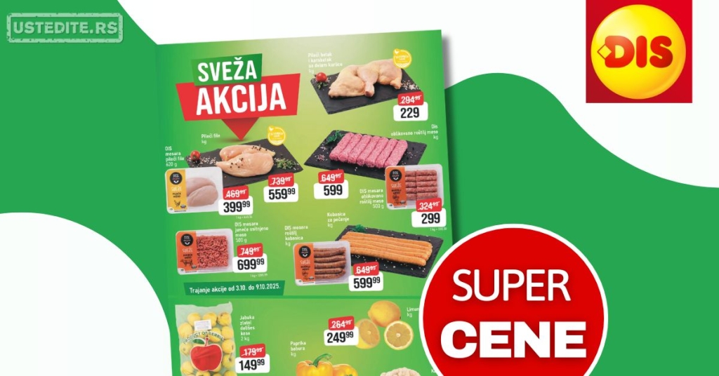 Dis SVEŽA AKCIJA 3-5.10.2025.