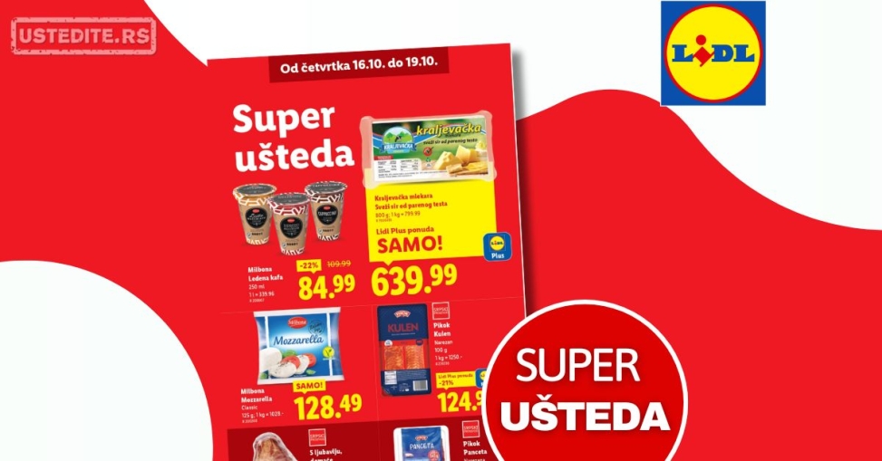 Lidl SUPER UŠTEDA 16-19.10.2025.