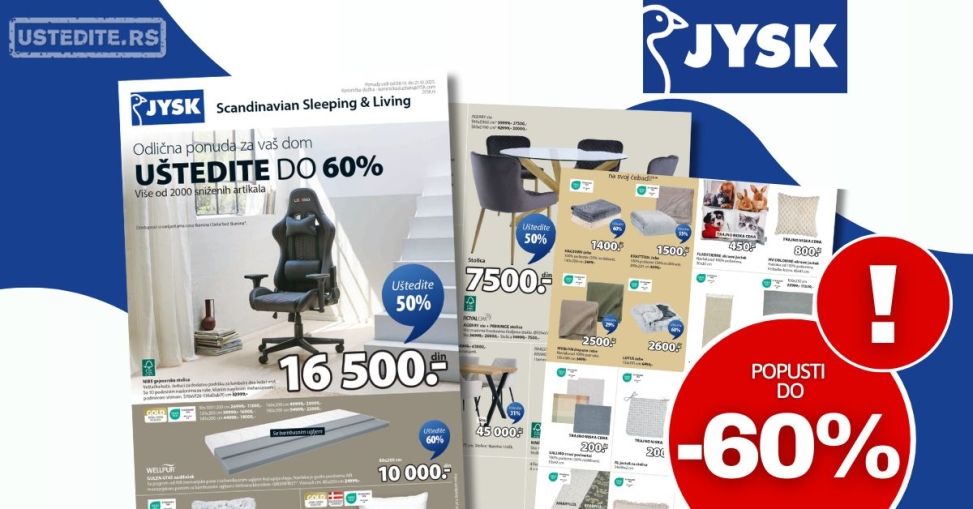 Jysk katalog 8-21.10.2025.
