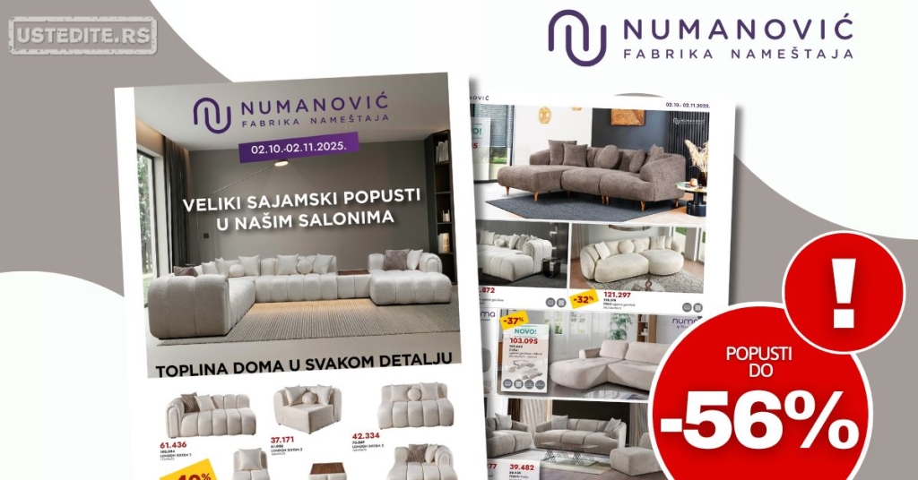 Numanović nameštaj katalog 2-2.10.2025.