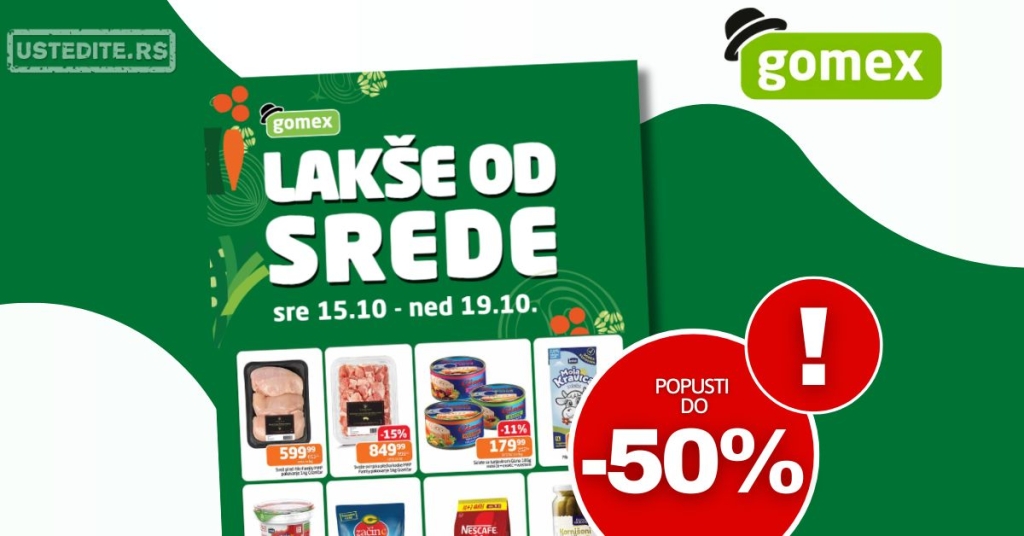 Gomex katalog LAKŠE OD SREDE 15-19.10.2025.