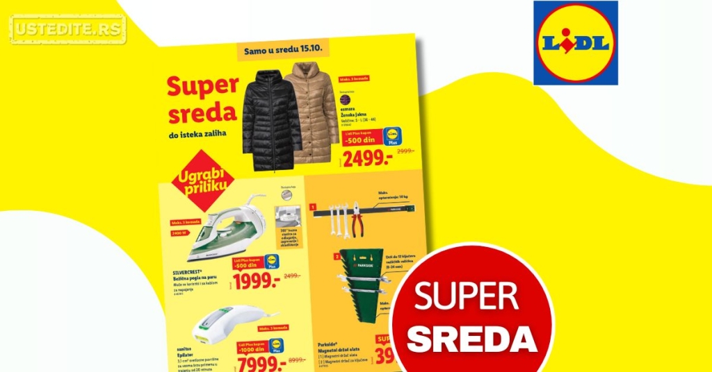 Lidl CENA DANA - SUPER SREDA 15.10.2025.