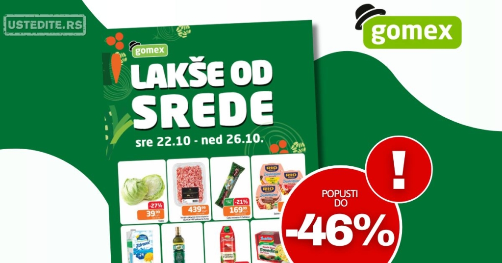 Gomex katalog LAKŠE OD SREDE 22-26.10.2025.