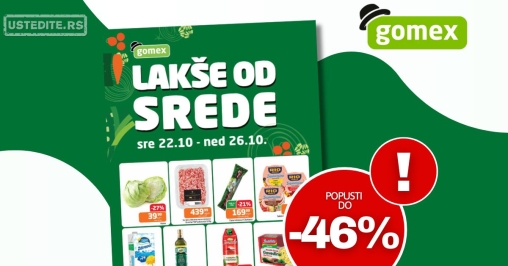 Gomex katalog LAKŠE OD SREDE 22-26.10.2025.
