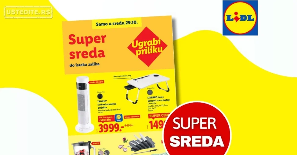 Lidl CENA DANA – SUPER SREDA 29.10.2025.