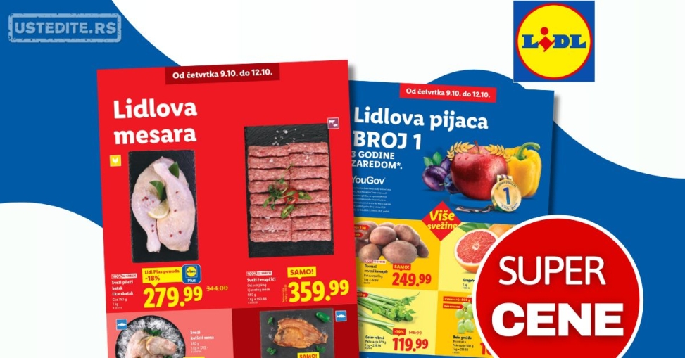 Lidl SVEŽA AKCIJA 9-12.10.2025.