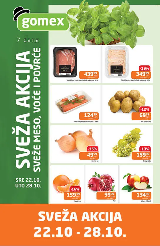 Gomex SVEŽA AKCIJA 22-28.10.2025.