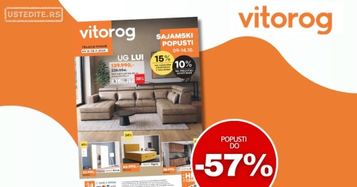 Vitorog katalog – POPUSTI NA MODERAN NAMEŠTAJ 9.10-5.11.2025.