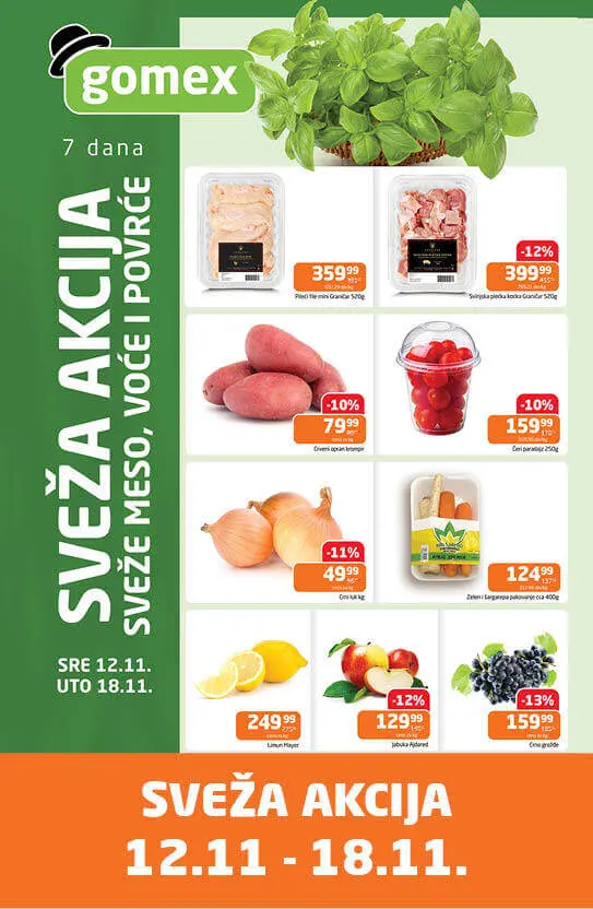 Gomex SVEŽA AKCIJA 12-18.11.2025.
