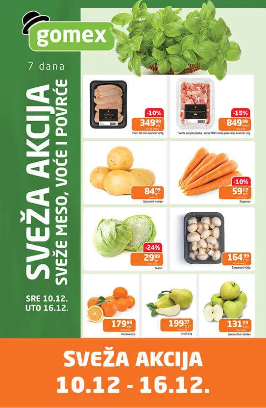 Gomex SVEŽA AKCIJA 10-16.12.2025.