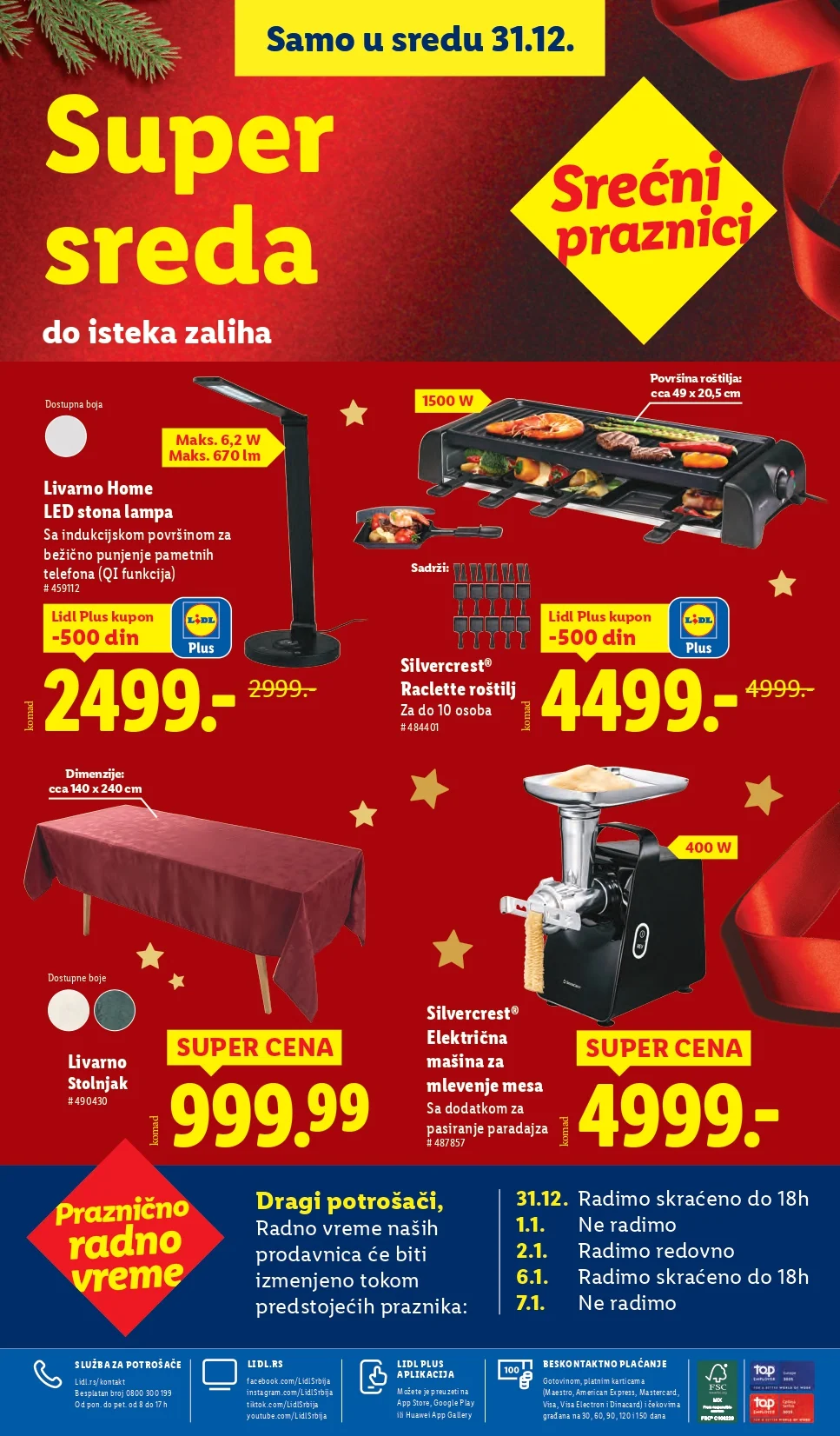 Lidl CENA DANA – SUPER SREDA 31.12.2025.