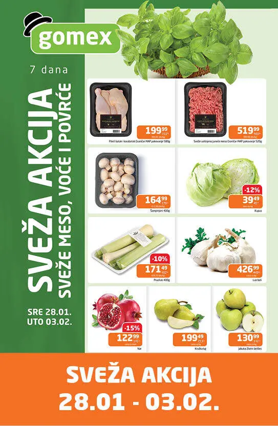 Gomex SVEŽA AKCIJA 28.1-3.2.2026.