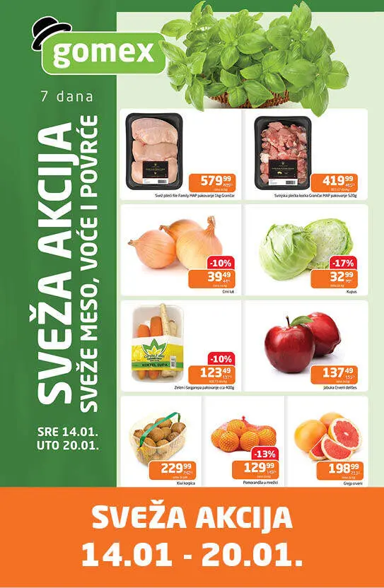 Gomex SVEŽA AKCIJA 14-20.1.2026.