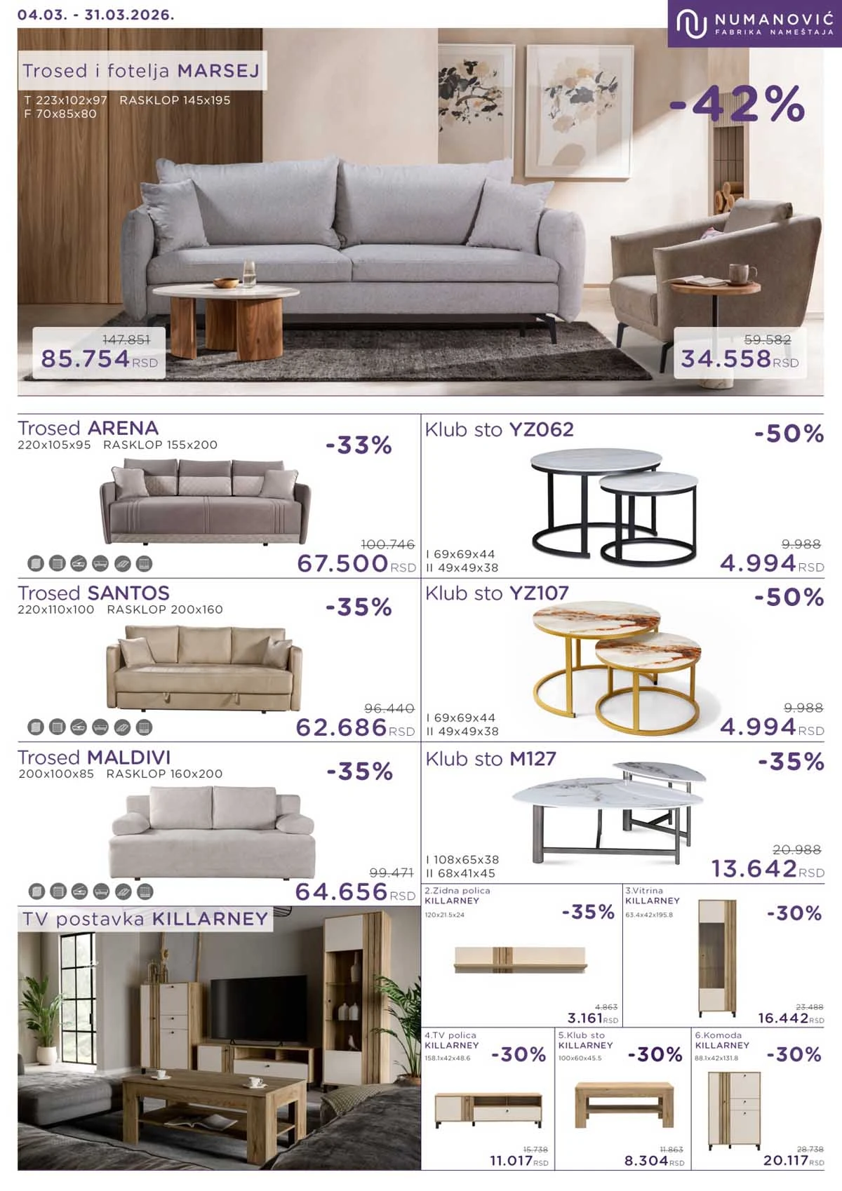 Numanović nameštaj katalog 4-31.3.2026.