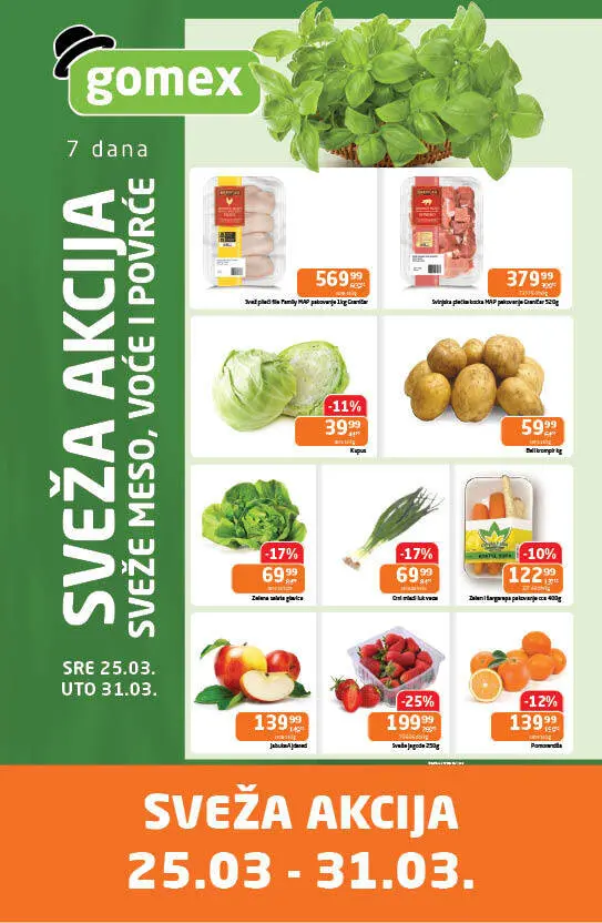 Gomex SVEŽA AKCIJA 25-31.3.2026.