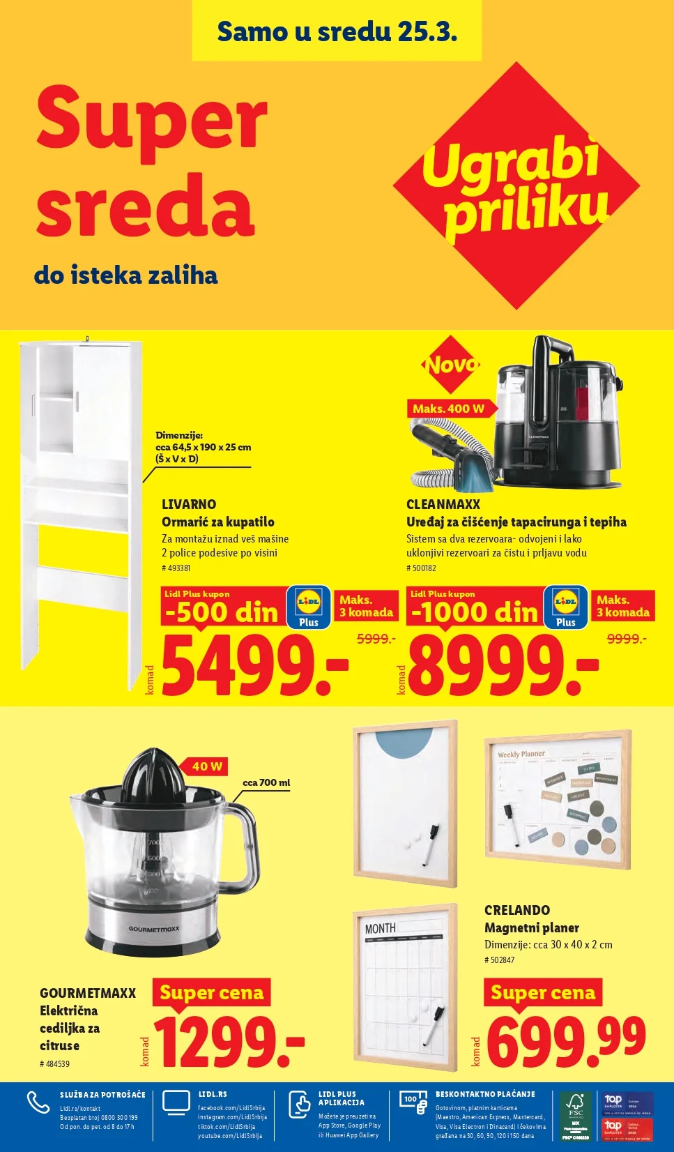 Lidl CENA DANA - SUPER SREDA 25.3.2026.