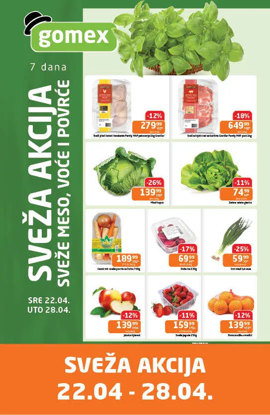 Gomex SVEŽA AKCIJA 22-28.4.2026.