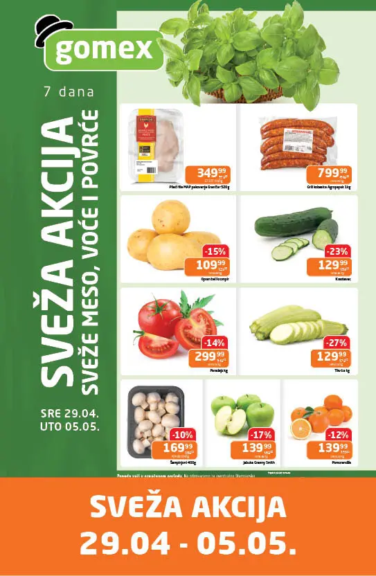 Gomex SVEŽA AKCIJA 29.4-5.5.2026.