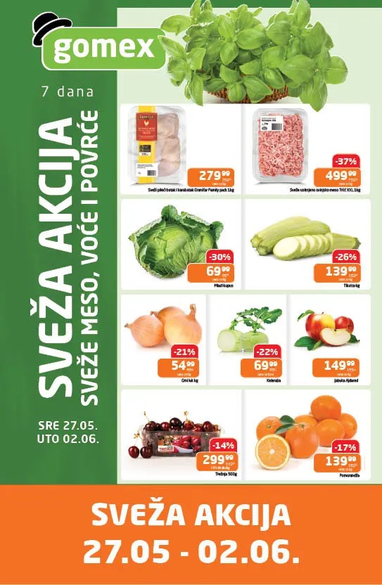 Gomex SVEŽA AKCIJA 27.5-2.6.2026.