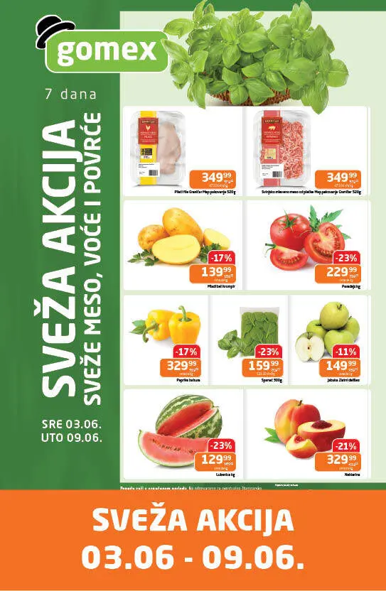 Gomex SVEŽA AKCIJA 3-9.6.2026.