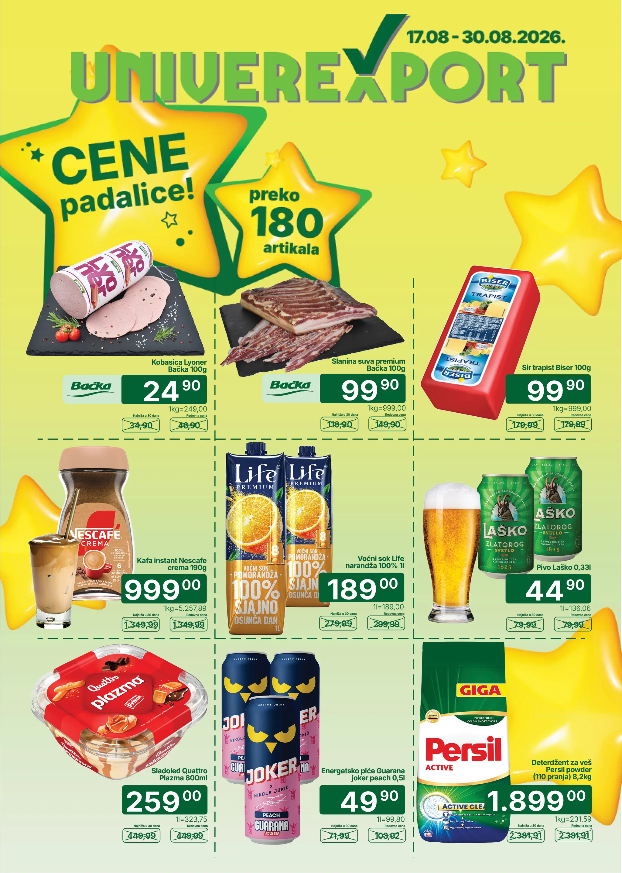 Univerexport katalog CENE PADALICE 17-30.8.2026. - str. 1
