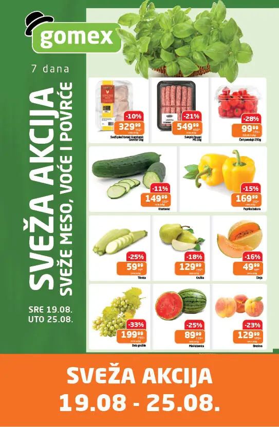 Gomex SVEŽA AKCIJA 19-25.8.2026. - str. 1