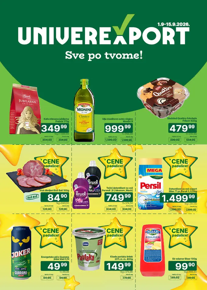 Univerexport katalog 1-15.9.2026. - str. 1