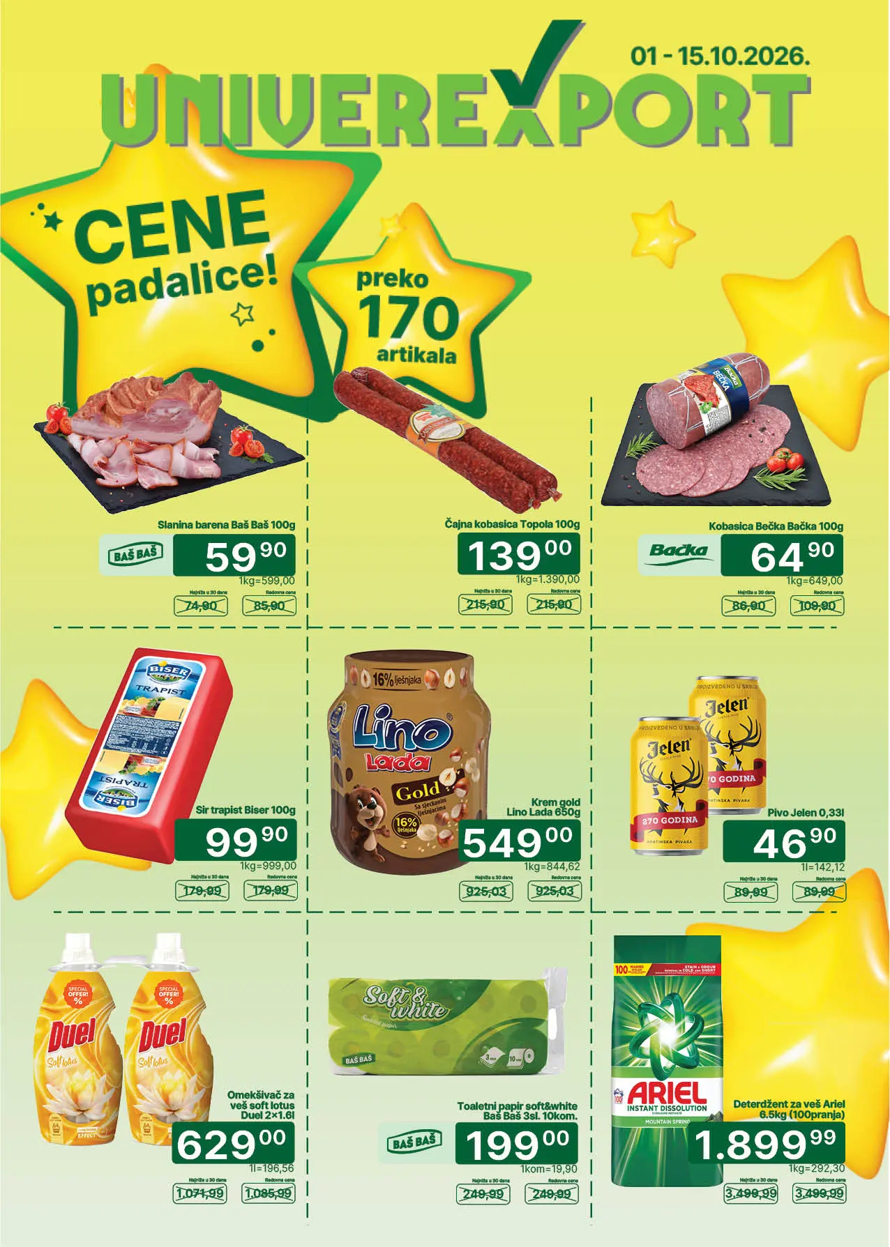 Univerexport katalog CENE PADALICE 1-15.10.2026. - str. 1