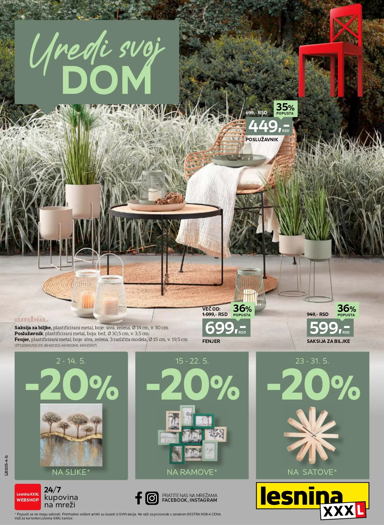 Lesnina XXXL katalog 29.4-26.5.2024.