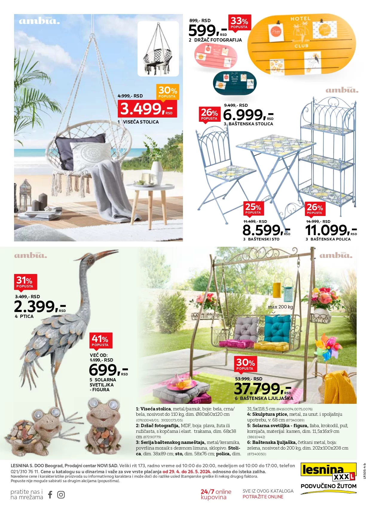 Lesnina XXXL katalog 29.4-26.5.2024.