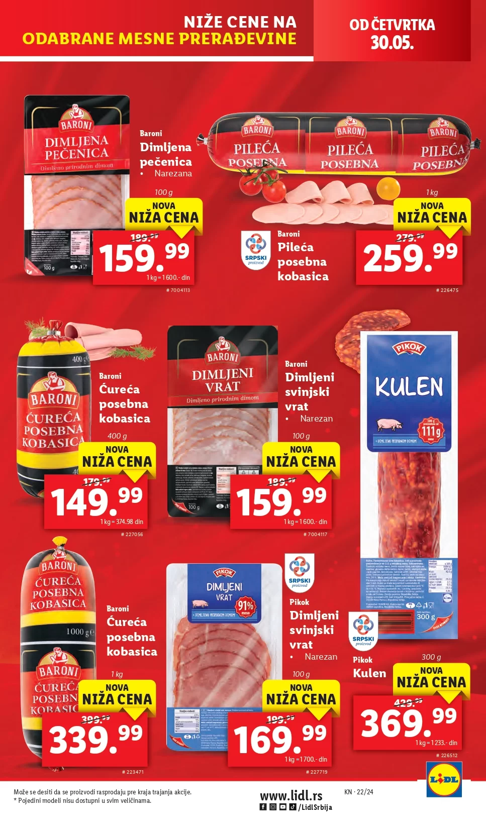 Lidl katalog PREHRANA 30.5-5.6.2024.