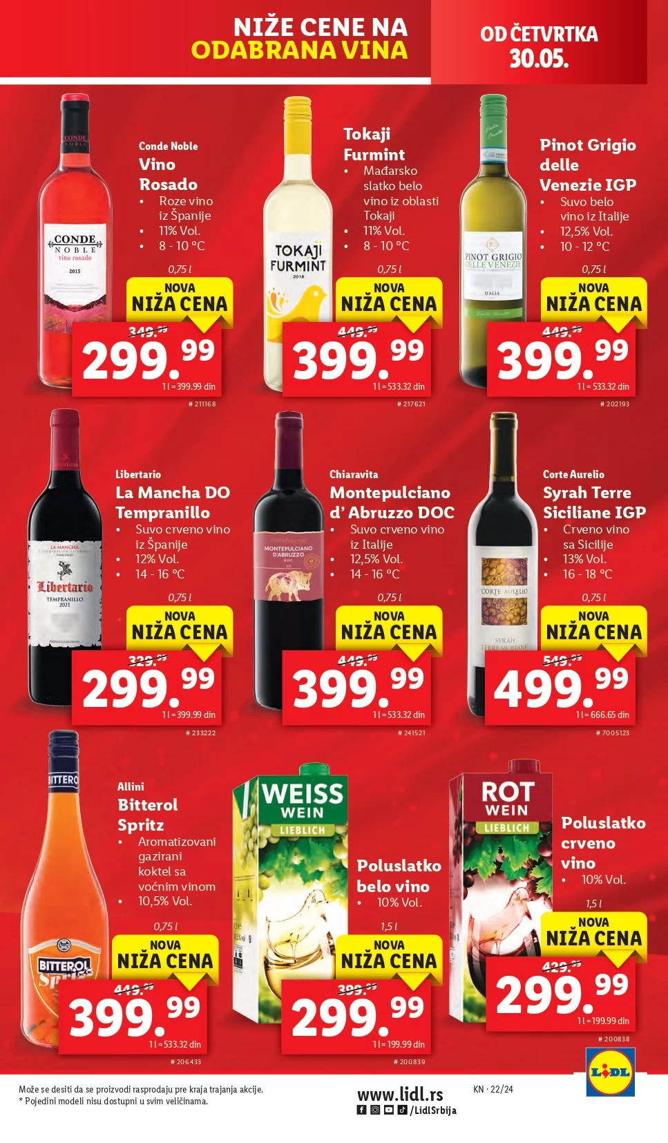 Lidl katalog PREHRANA 30.5-5.6.2024.