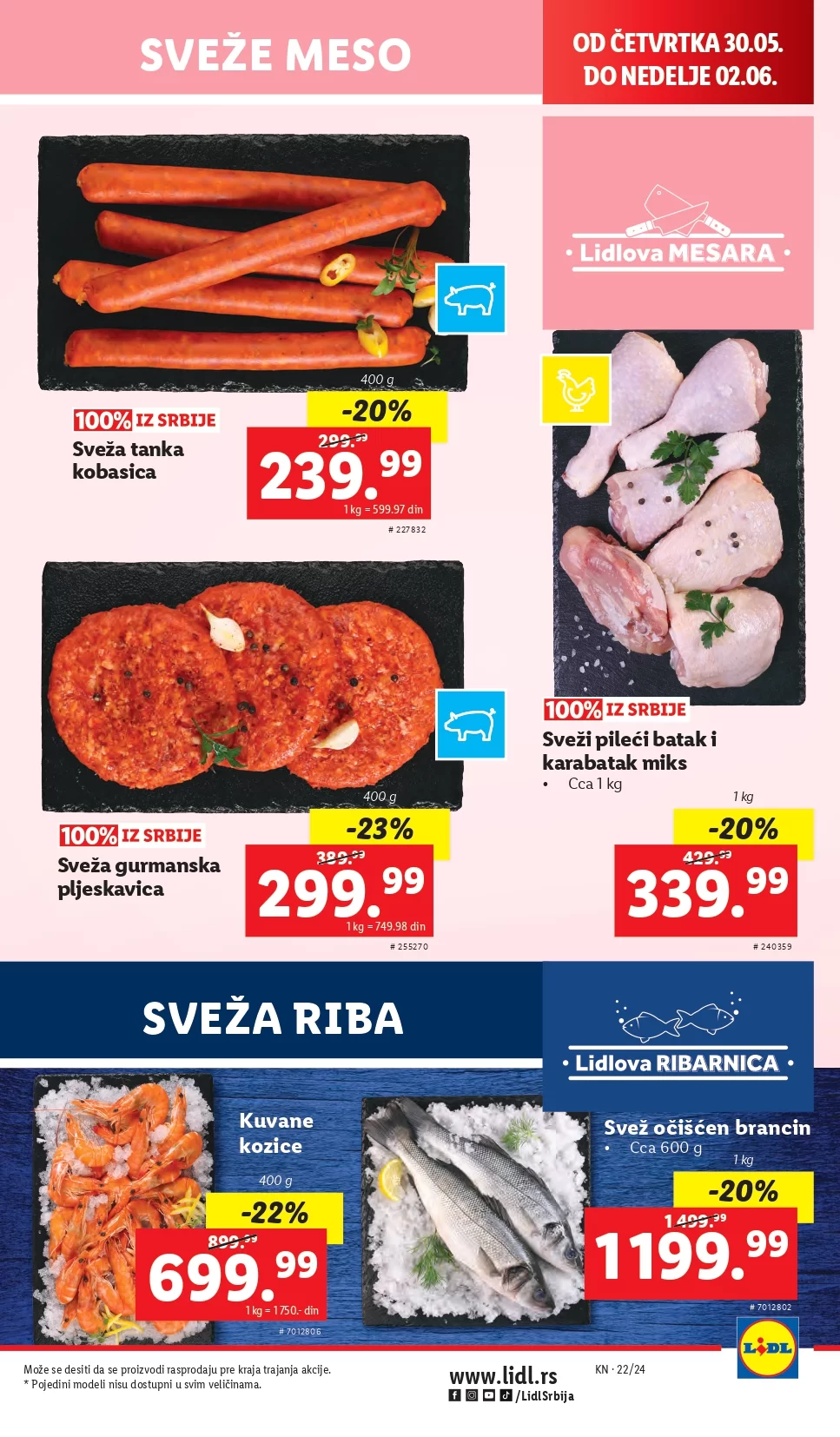 Lidl katalog PREHRANA 30.5-5.6.2024.