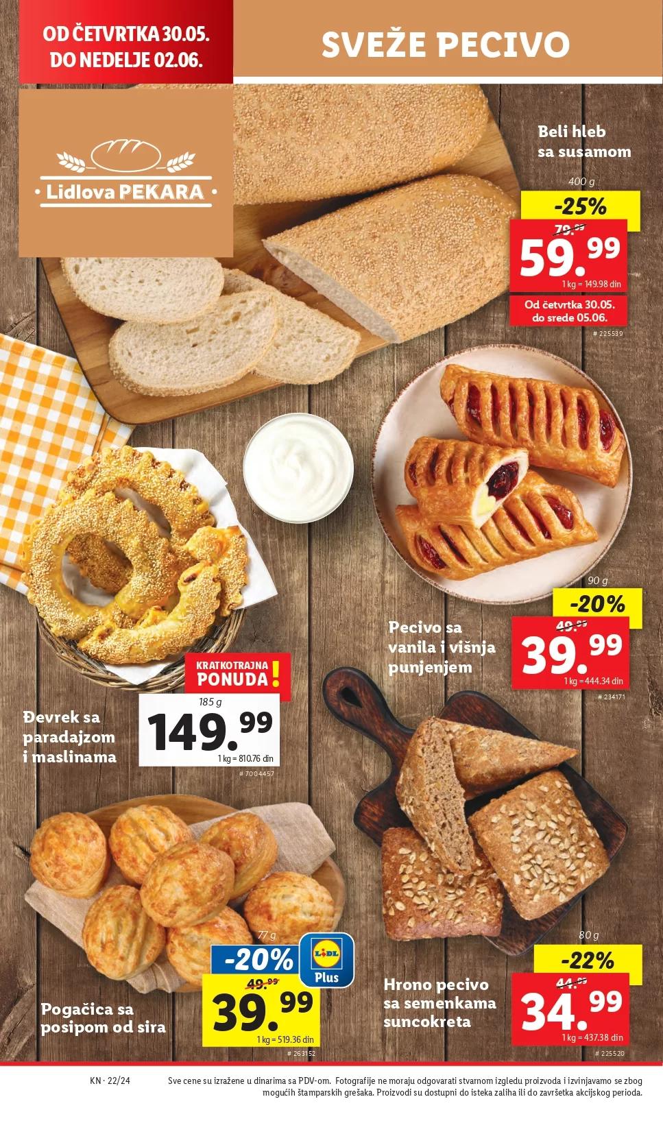 Lidl katalog PREHRANA 30.5-5.6.2024.