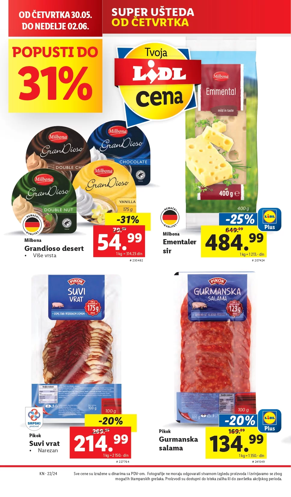 Lidl katalog PREHRANA 30.5-5.6.2024.