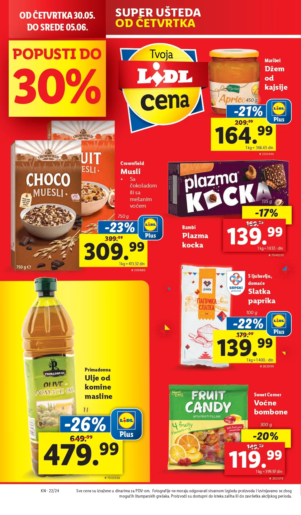 Lidl katalog PREHRANA 30.5-5.6.2024.