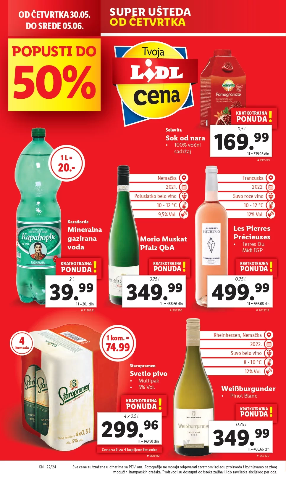 Lidl katalog PREHRANA 30.5-5.6.2024.