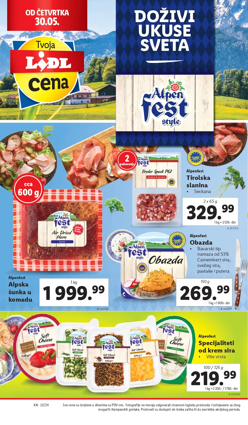 Lidl katalog PREHRANA 30.5-5.6.2024.