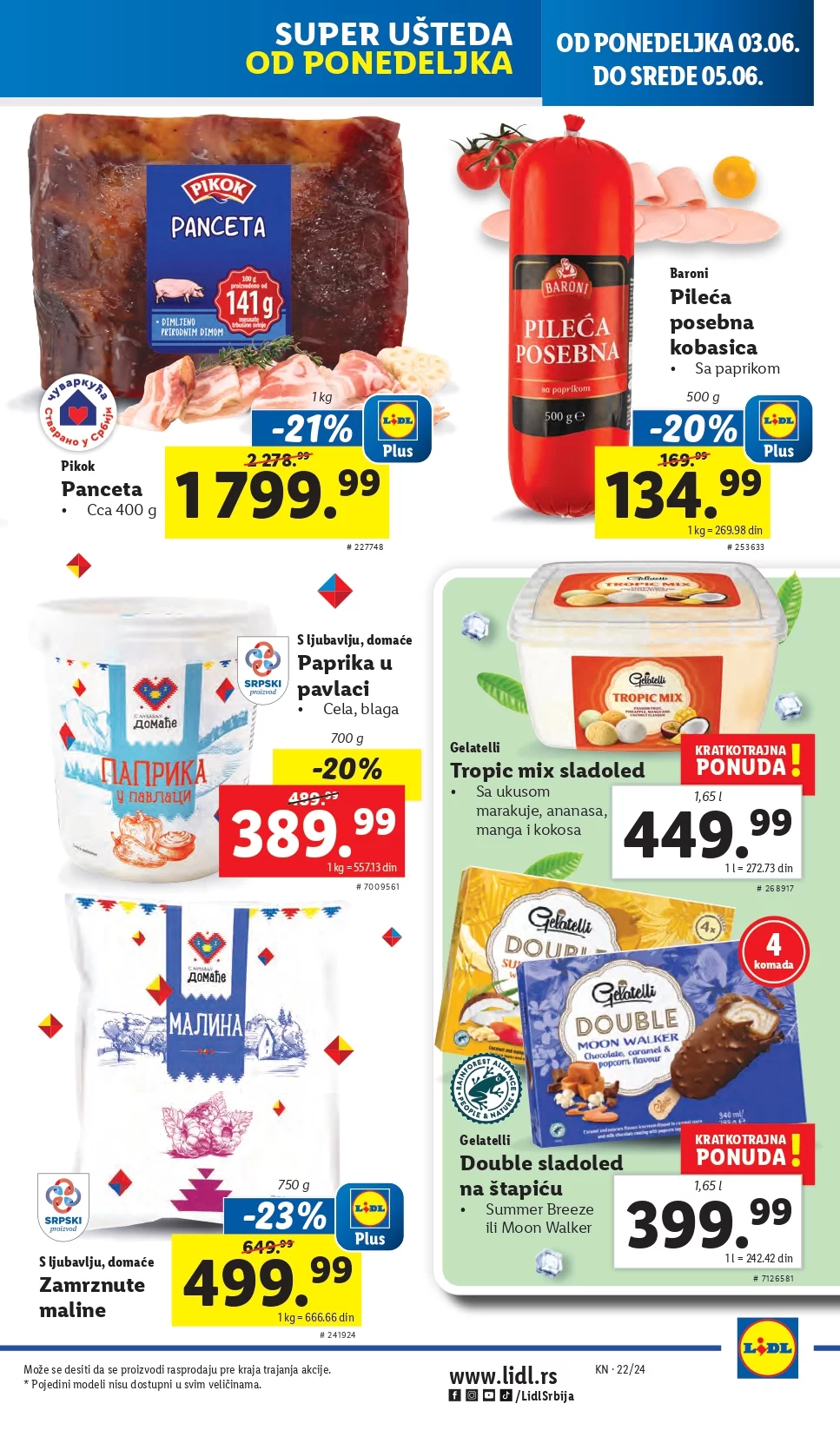 Lidl katalog PREHRANA 30.5-5.6.2024.