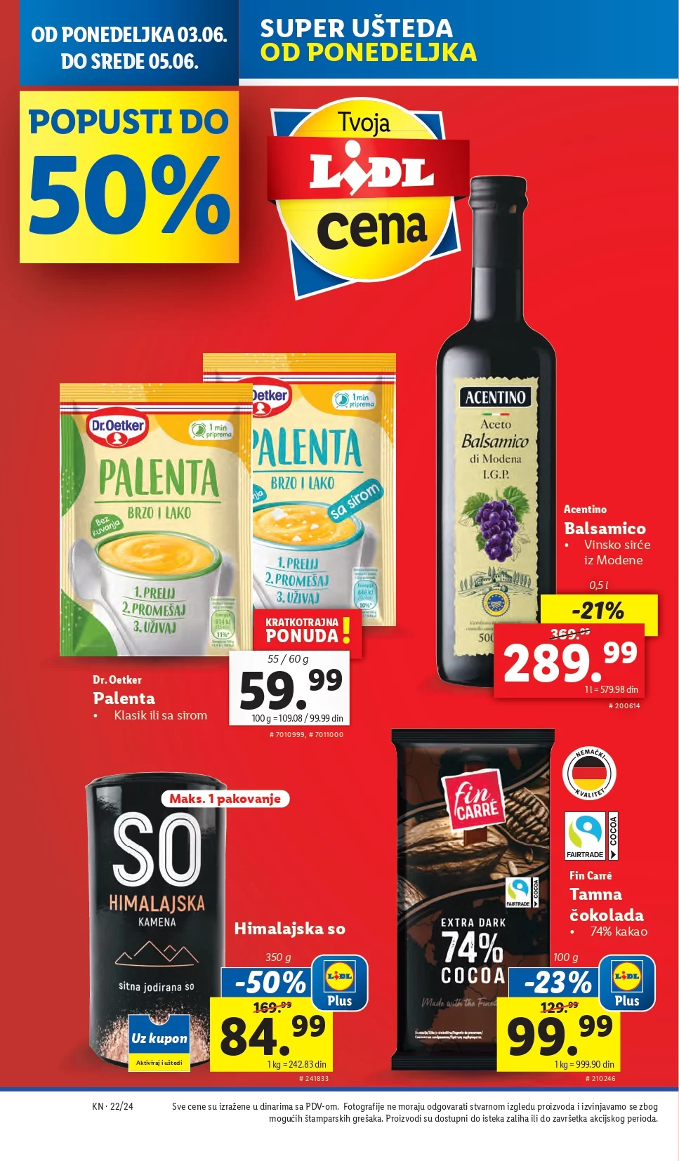 Lidl katalog PREHRANA 30.5-5.6.2024.