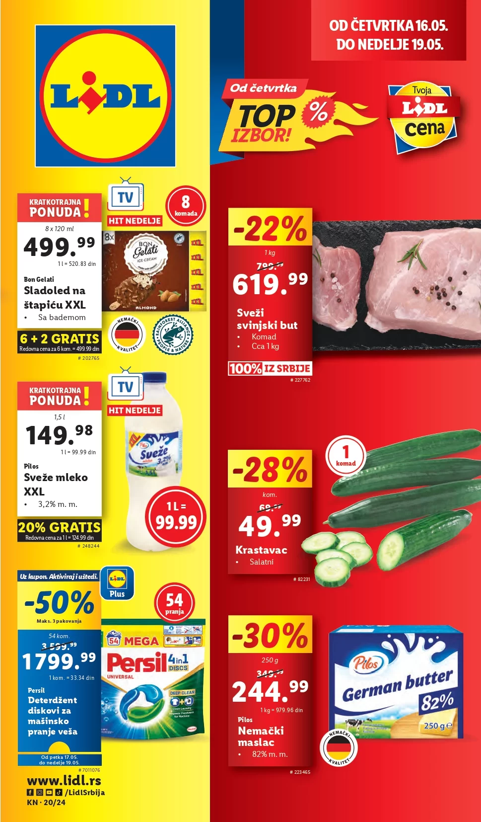 Lidl katalog PREHRANA 16-22.5.2024.